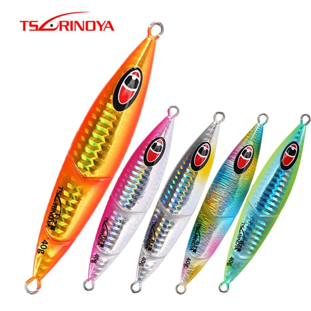 

Tsurinoya 93mm/40g 95mm/60g 104mm/80g 112mm/100g Slow jigging Spinner Bait 3D Eyes Fishing Wobblers Peche A La Carpe Swimbaits
