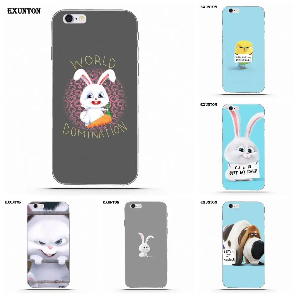 

For Apple iPhone 4 4S 5 5C SE 6 6S 7 8 Plus X TPU Cell Phone Case Secret Life Of Pets Bunny