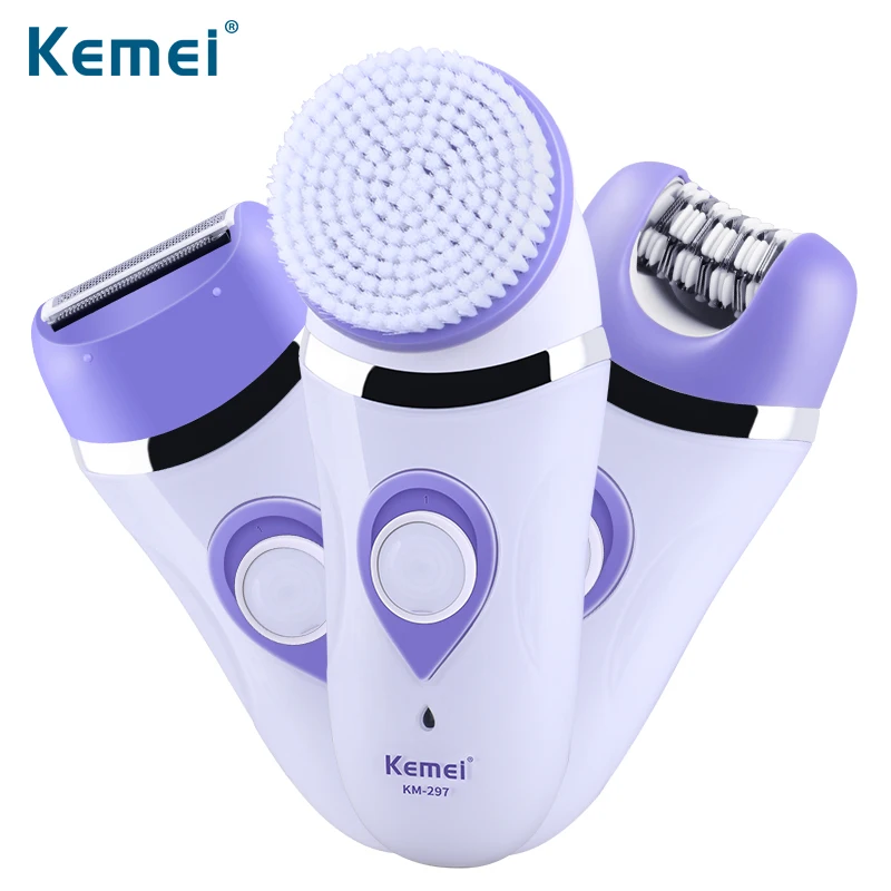 Kemei Wet Dry Electric Female Epilator Women Shaver Hair Removal Body