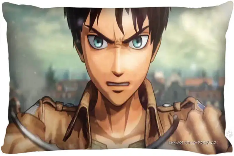 Новое поступление Shingeki прямоугольник, наволочки для подушек,(комплект из двух кристалла по бокам) молния наволочки на заказ более Размеры пользовательские ваш образ подарок - Цвет: Pillow Case