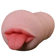 Realist Oral Sex Male Masturbator Blowjob Mouth Tongue Compact Artificial Pussy Adult Sex Toys For Men Masturbation