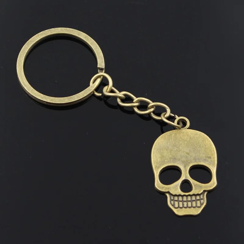 new fashion men 30mm keychain DIY metal holder chain vintage skeleton