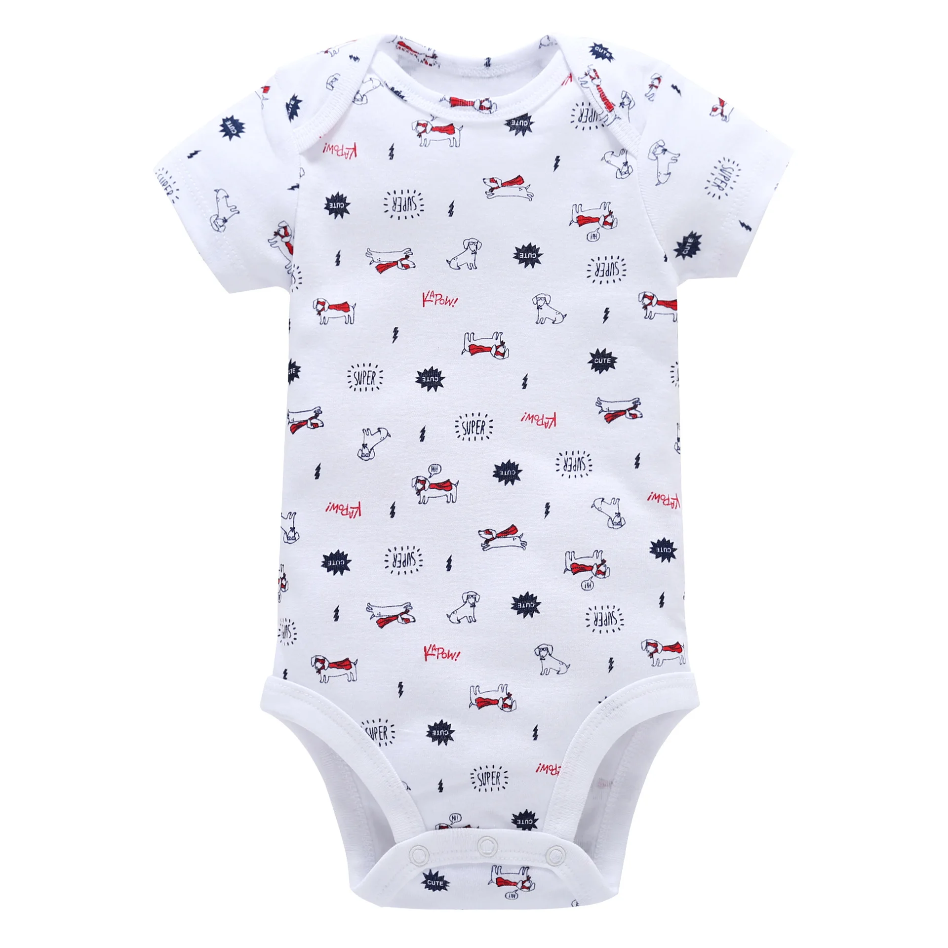 

Newborn boys summer cartoon print costume baby short sleeve clothing Jumpsuit for 6-24 months Boy soft cute cotton romper