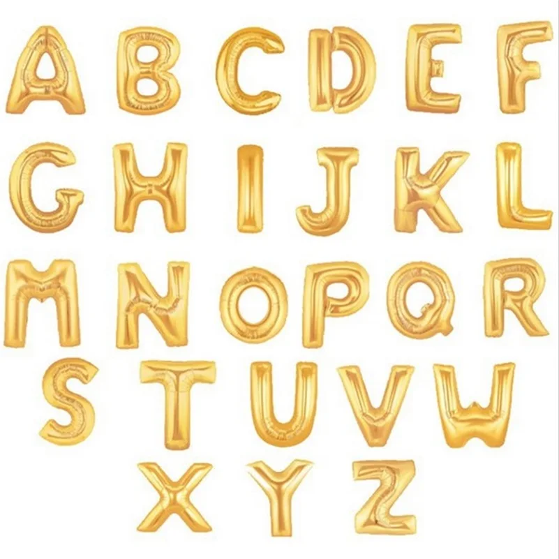 letter balloons gold letters foil balloons accessories birthday foil letter balloons
