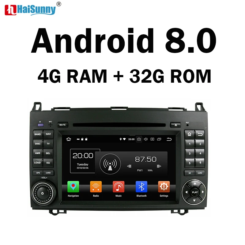 HaiSunny 4G ram Android 8 0 автомобильный DVD для Mercedes Benz A-W169 B-W245 Viano Vito 2005-2011 радио gps