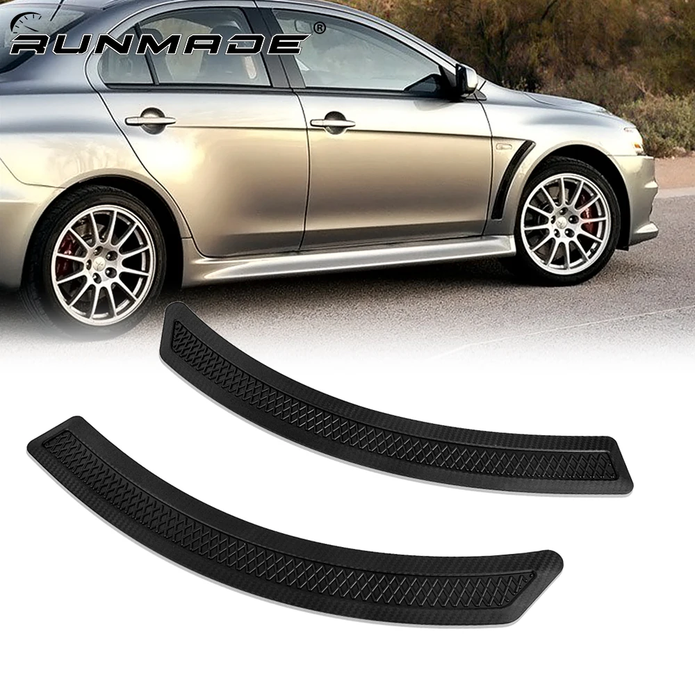 Runmade 1 пара для Mitsubishi Lancer EVO 2008 2015 матовый черный углеродное волокно переднее крыло