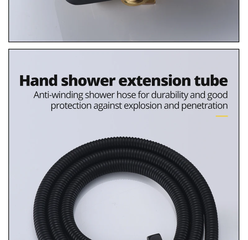 8 Matte Black Shower System Contain Shower Faucet Rough-in Valve Body and Shower Set (22)
