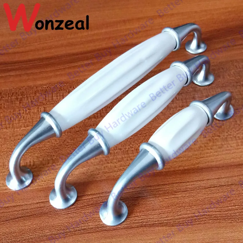 Hole CC 96mm/128mm/160mm Ceramic handle Kitchen Furniture Handle