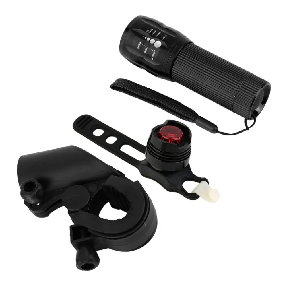 Bike Accessory Ultra Bright Road Mountain Bike Tail FlashLight Taillight Safety Warning Bicycle Taillight With Flashlight Set