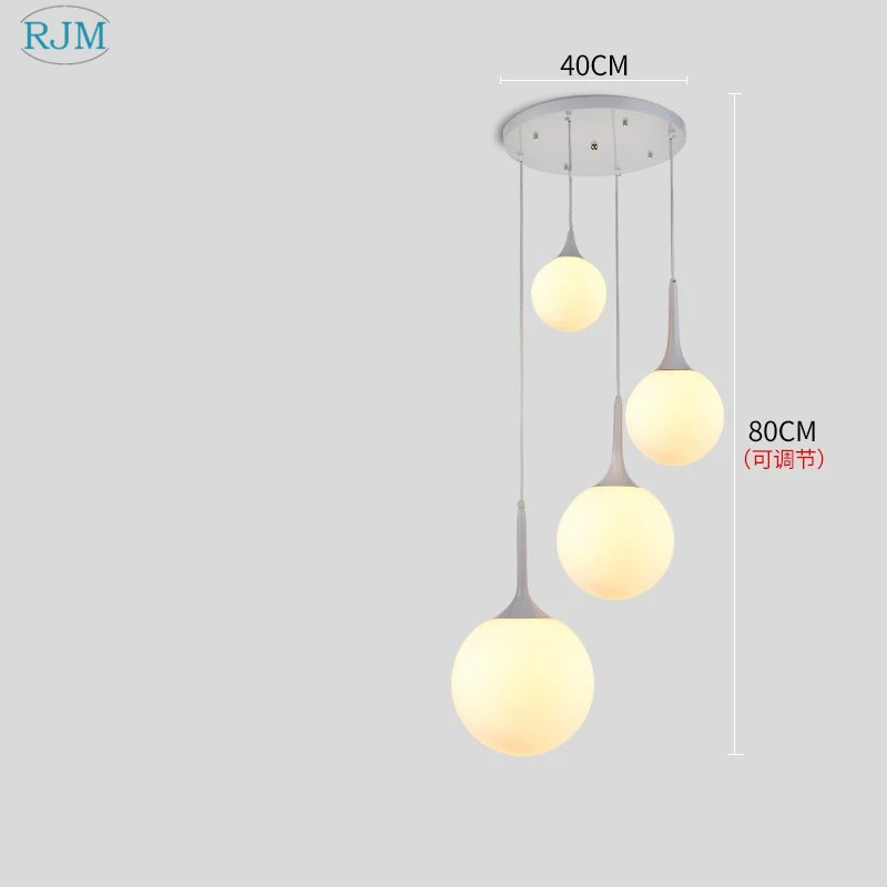 Современный минималистичный стеклянный Сферический подвесной светильник творческая личность скандинавский подвесной светильник для ресторана гостиной спальни освещение - Цвет корпуса: White D15D20D25D30cm
