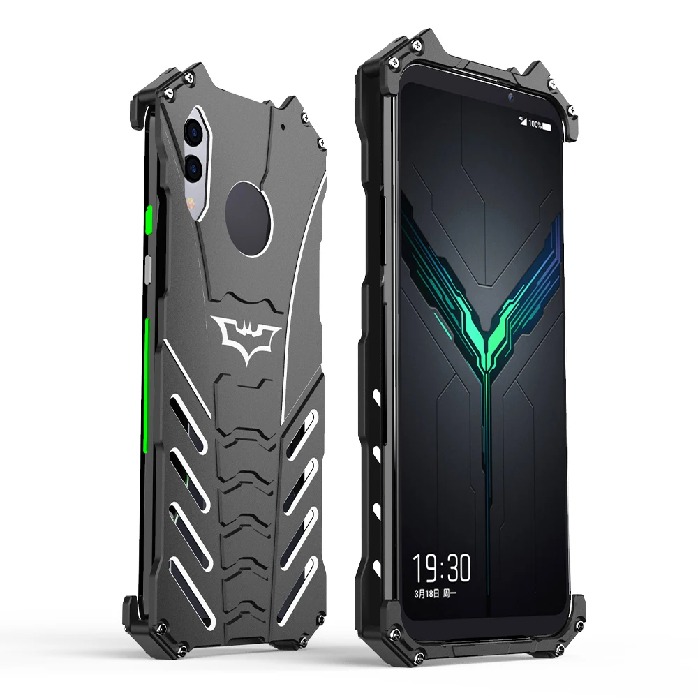

Luxury Batman Kickstand Shockproof Case For Xiaomi Black shark 2 Bumper Armor Metal Back Cover for Xiaomi Black shark helo case
