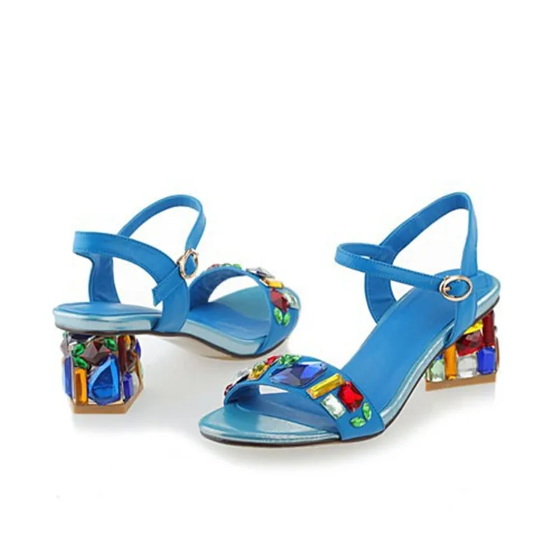 ENMAYLA/модные разноцветные женские сандалии со стразами на высоком каблуке пикантные Модные женские сандалии-гладиаторы с открытым носком
