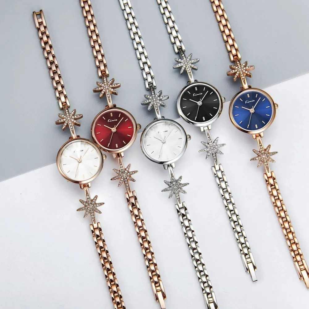 KIMIO Star Womens Watches With Rhinestones Rose Gold Bracelet Quartz Ladies Watch Women Fashion Top Brand Luxury Wrist Watch KIMIO Star Womens Watches With Rhinestones Rose Gold Bracelet Quartz Ladies Watch Women Fashion Top Brand Luxury Wrist Watch