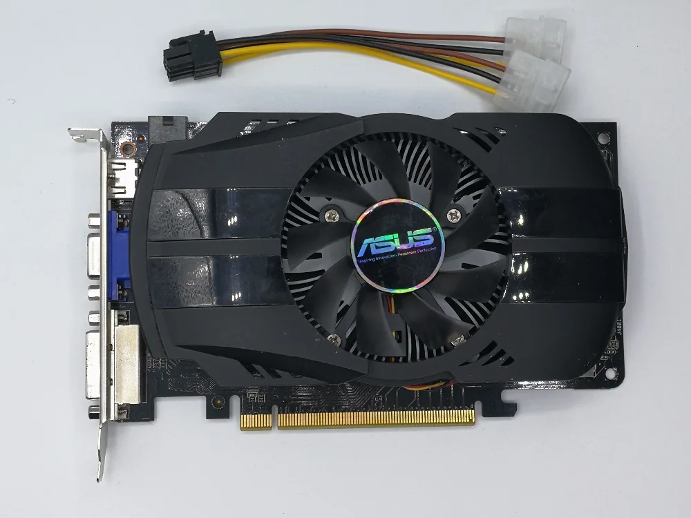 Используется, ASUS HD7770-FMLII-1GD5 128 бит DDR5 игровой Настольный ПК видеокарта, Протестировано