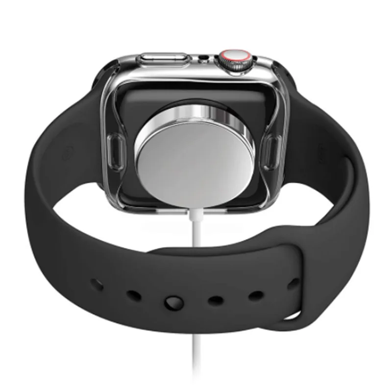 Бампер для apple watch series 3, 4, 2, 1, 5, Мягкий защитный чехол из ТПУ с покрытием, задняя рамка, защита 42 мм, 38 мм, 44 мм, 40 мм, Coque Capinha