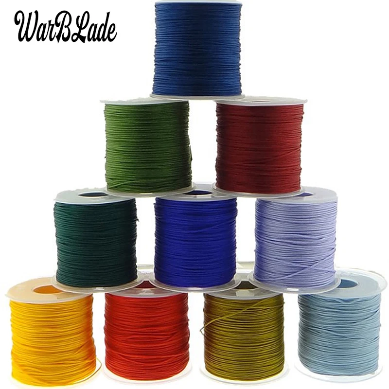

Wholesale 100M 0.8mm 1mm 1.5mm 2mm Cotton Cord Nylon Thread Cord Plastic String DIY Rope Bead Shamballa Bracelet Jewelry Making