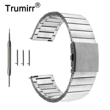 22 мм Quick Release Нержавеющая сталь Часы Браслет Группа ремешок для samsung Galaxy Шестерни 2 R380 Neo R381 Live R382 Moto 360 2 46 мм