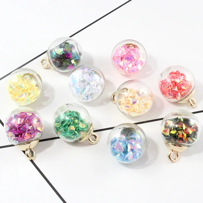 12PCS 16MM Glass Globe Charms Crystal Charms Crystal Ball Charm