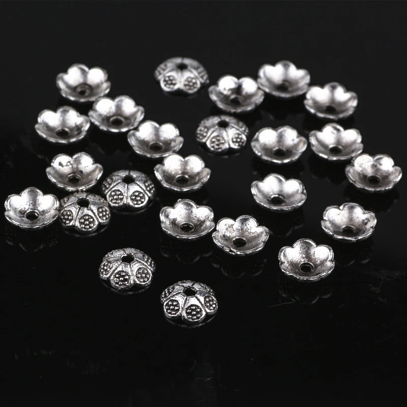 6mm Metal 500Pcs/lot Flower Bead Caps Vintage Filigree DIY Jewelry Making Findings Silver Plated Accessories Components Supplies | Украшения