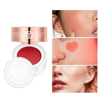 

4 Colors Air Cushion Blush Contour Waterproof Long Lasting Palette Heart Blusher Palette Makeup CS76