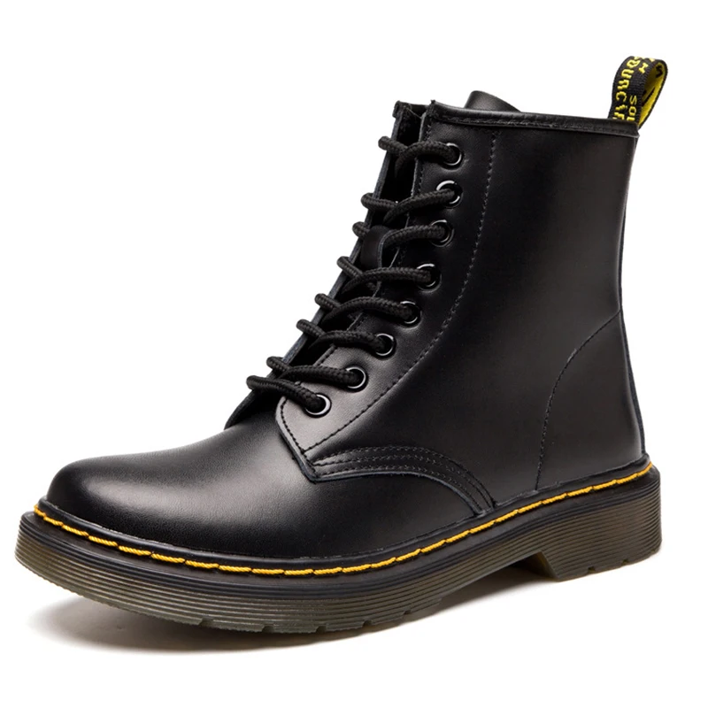 

Christmas Casaul Shoes Woman PU Leather Boots Winter Warm Boots Women Zapatos De Mujer Fashion Ankle Boots Flat Bota Feminina