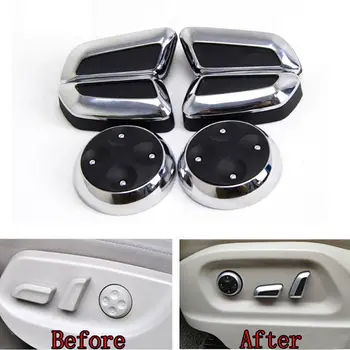 

6x Door Seat Adjustment Switch Control Knob Button Cover Trim Fit For AudiA5 Q5 A4 B8 A3 A6 Q3 CC Tiguan Car Styling Accessories