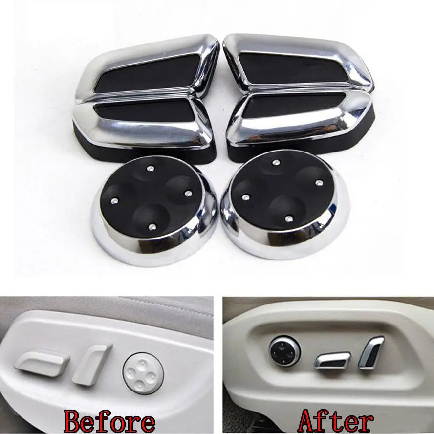 6x Tür Sitz Einstellung Schalter Control Knob Knopf Abdeckung Trim Fit Für AudiA5 Q5 A4 B8 A3 A6 Q3 CC tiguan Auto Styling Zubehör Günstig