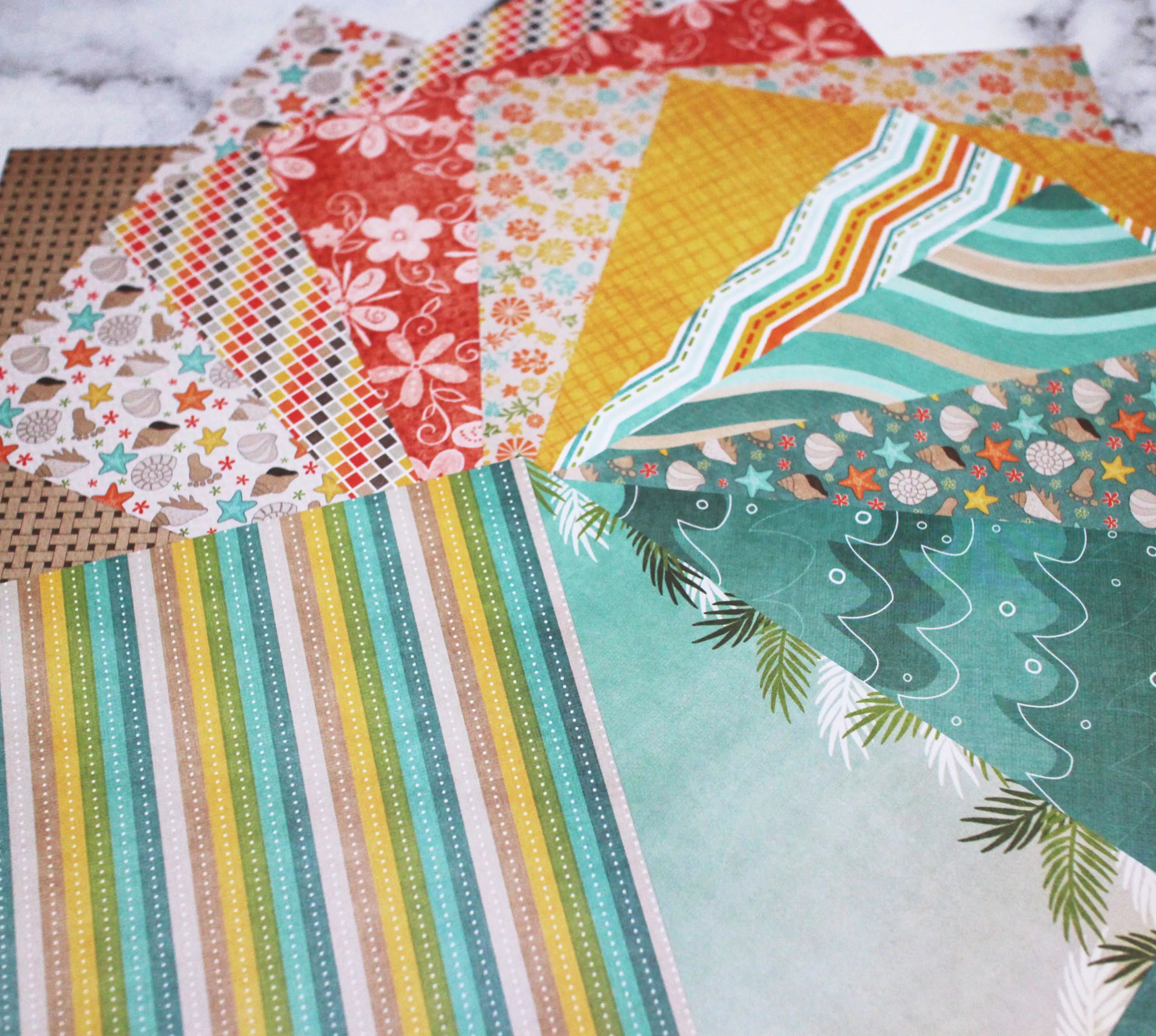 

12/24 sheet 6"X6" flower&leaves patterned paper Scrapbooking paper pack for Decor/gift handmade craft paper Background pad