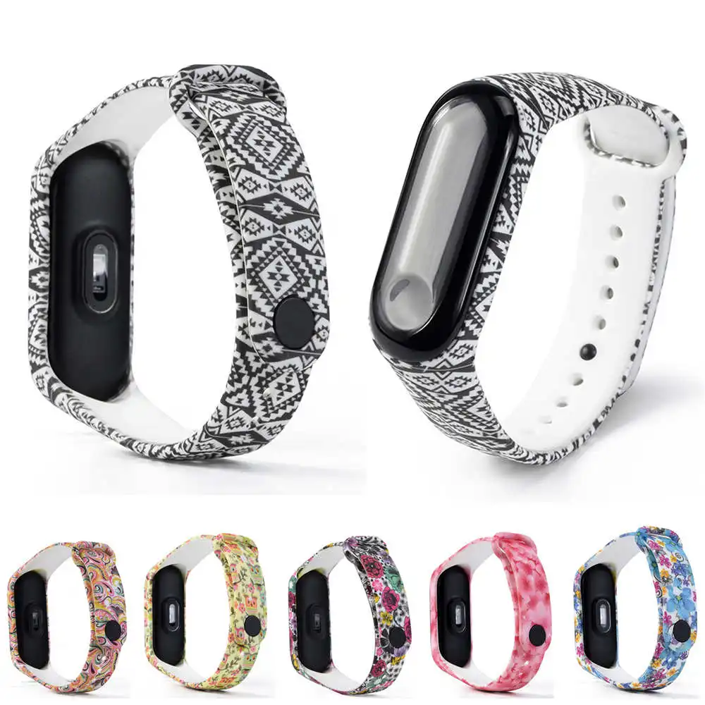 

Smart Watch Strap Pattern TPU Smart Wrist Watch Strap for XiaoMi Mi Band 3 2018 #4