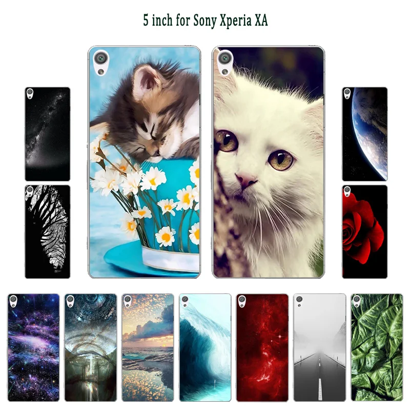 Для Sony Xperia XA чехол для Coque F3112 F3113 F3115 спящий окрашенный мягкий TPU телефона Xa F3111