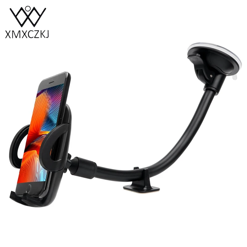 XMXCZKJ Car Mobile Phone Holder Universal 360 Degree Car Windshield Long Arm Phone Holder GPS Stand Mount Cell Phone Holder