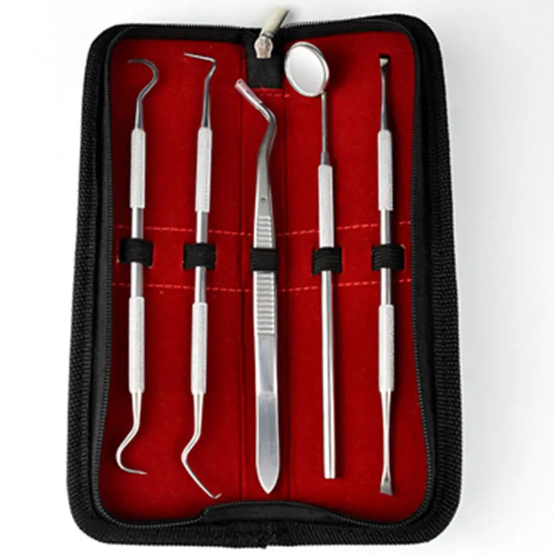 5 шт./лот, набор инструментов для проверки полости рта из нержавеющей стали, набор инструментов для чистки зубов, гигиена