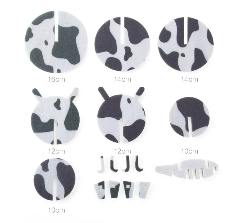 LIYIMENG 7 Pcs set Cartoon Home Table Cup Mat Insulation Pad Coffee Placemat for Table Spinning Hotel Restaurant Drinks CoastersB6