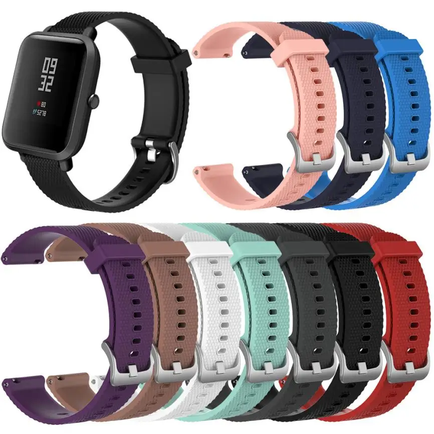 

Wrist Strap 10 Color Replacement Soft Silicagel Sports Watch Band Strap For Xiaomi Amazfit Bip Youth Watch 18Jun8 Drop Ship