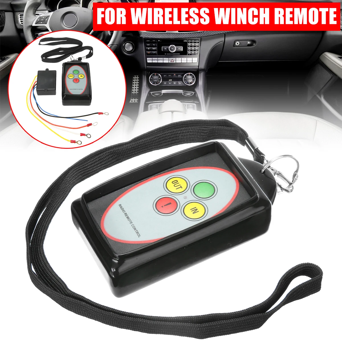 

Mayitr 1PC 9-30VDC Wireless Winch Remote Control Kit Set 30m 98ft Remote Operating Range For Universal Car ATV SUV UTV