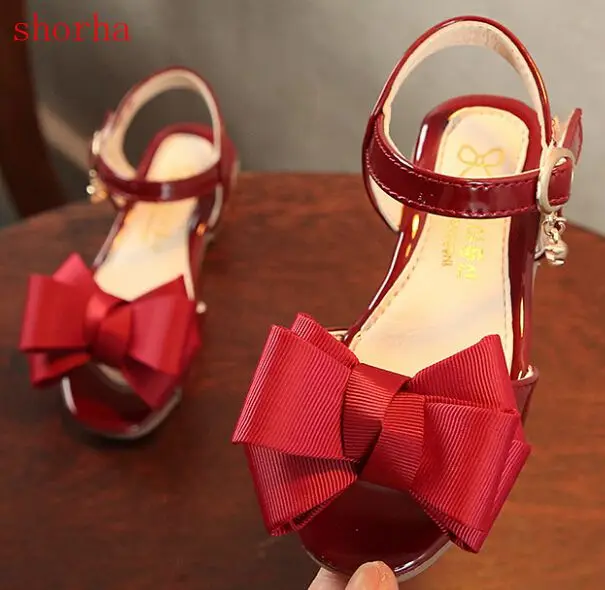 

2018 summer new size 26-37 children shoes Big Bow Girl Sandals Princess Beache shoes Soft Little Girl Student casual kids shoes