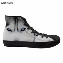 INSTANTARTS Прохладный 3D животных Волк/принтом «Тигр», с принтом в виде льва, мужские туфли для прогулок тканевые дышащая Спортивная теннисная обувь с высоким берцем, спортивная обувь