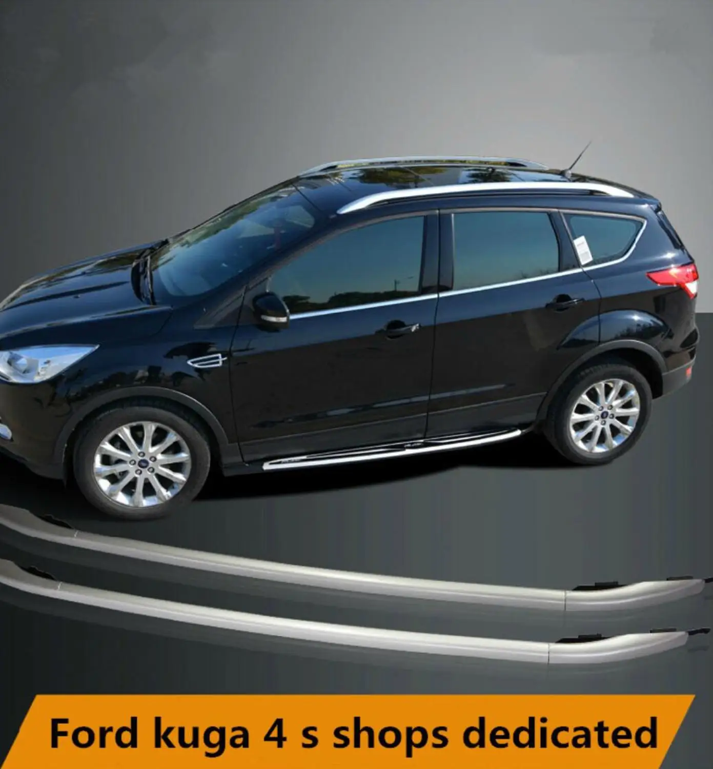 Для Ford kuga Escape 2013 2014 2015 2016 алюминиевый сплав Серебряный Топ рейки на крышу стойки