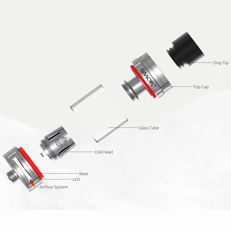 Оригинальный набор SMOK Veneno 225 Вт TC бокс мод с баком 5 мл TFV8 распылитель подсветкой