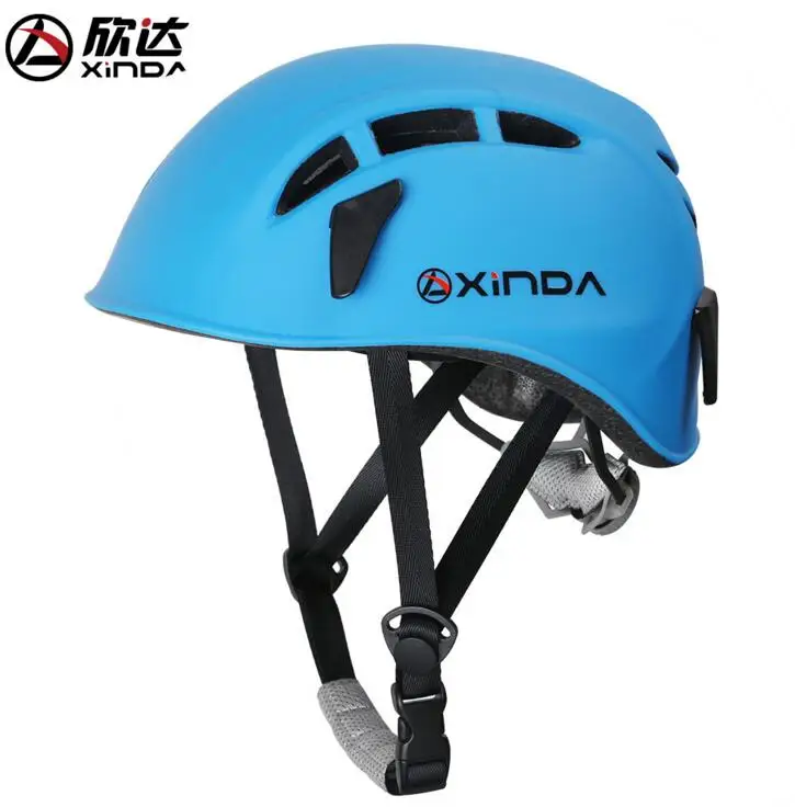 Xinda открытый Регулируемый шлем альпинистского снаряжения разверните шлем отверстие спасения Альпинизм шлем защитный Защитные шлемы - Цвет: Sapphire blue