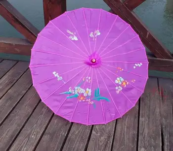 

100pcs/lot free shipping hand-painted colorful wedding silk parasol traditional Chinese handicraft umbrella