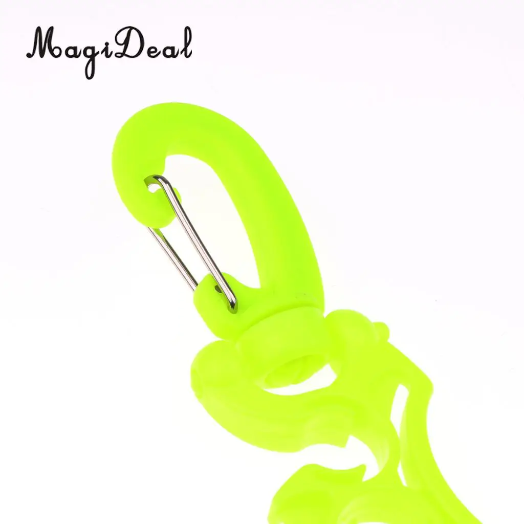 High Quality Scuba Diving SCUBA Double BCD Hose Holder with Clip Yellow Swimming Diving Pool Accessories