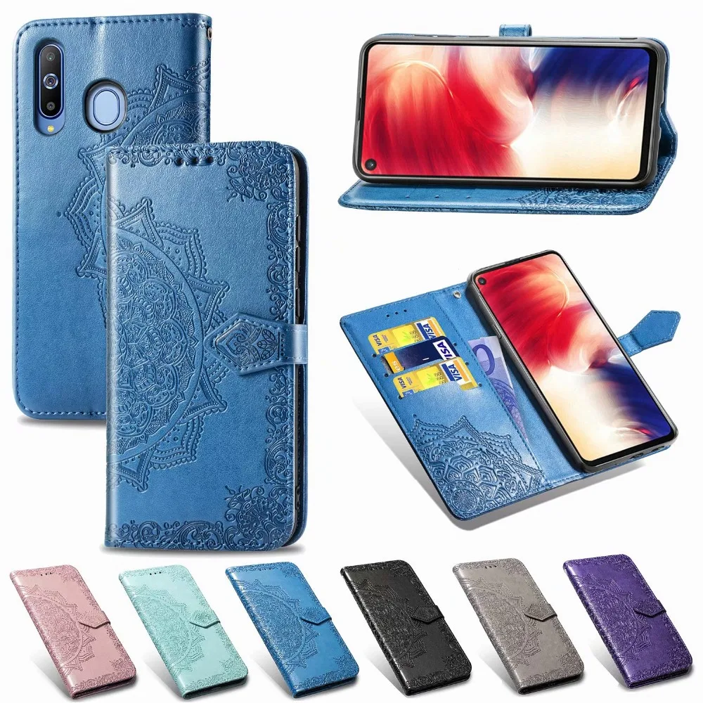 Для Samsung Galaxy A7 8 6 5 2018 A750 A520 A6 PLUS A310 A320 кожаный флип-кошелек с узором Мандала