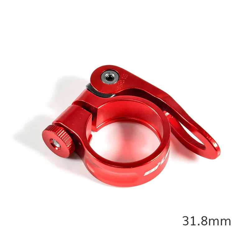 GUB Bicycle Seat Post Clamp Aluminum Alloy Quick Release Bike Seatpost Clamps Clamping Clip Bike Parts 31.8mm 34.9mm - Цвет: 31.8mm Red