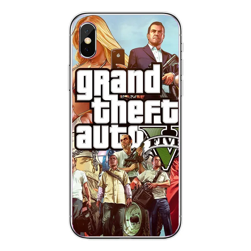 Grand Theft Auto GTA V Мягкий Силиконовый ТПУ чехол для телефона для iPhone 11 11Pro XS Max XR X 10 8 7 6S Plus 5S SE 8PIUS TPU чехол - Цвет: TPU