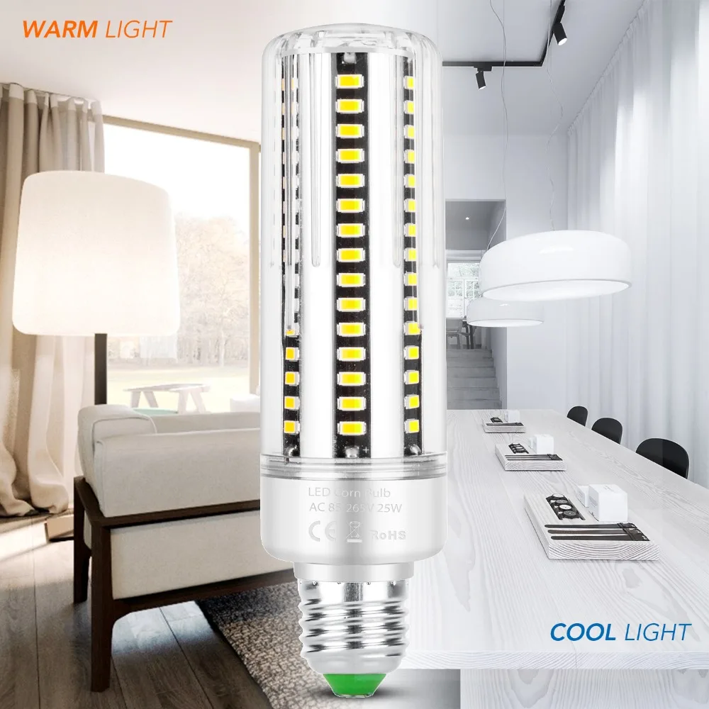 

E27 LED Bulb E14 Led Corn Lamp 220V Lampada LED High Brightness Candle Lamp 5W 7W 9W 12W 15W 18W 20W Chandelier Lighting SMD5736