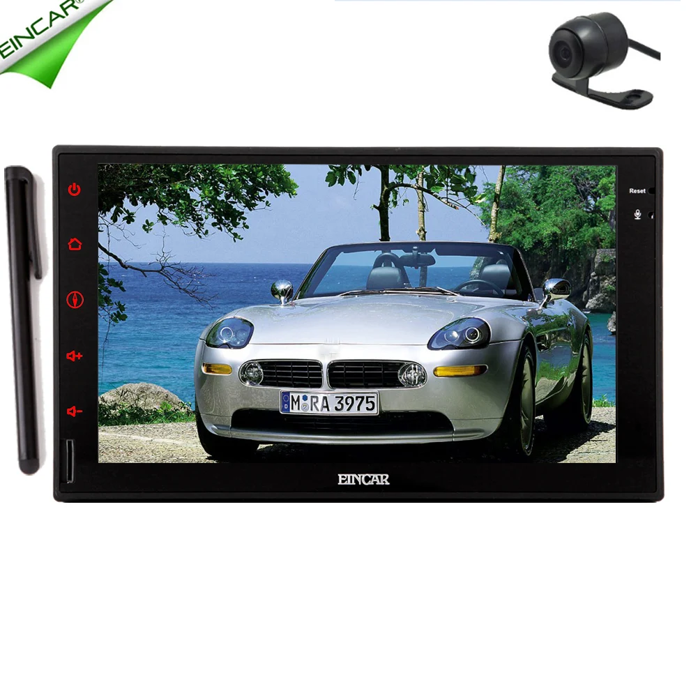 EinCar Android 5.1 Lollipop Quad Core Car Radio Double Din Stereo Head Unit Support 3D GPS Navigation Radio Bluetooth Steering Wheel Control USB SD AUX 3G WIFI DVR Cam-in OBD DAB+Backup camera