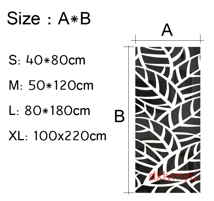3D акриловая зеркальная Настенная Наклейка s абстрактный зеленый Растительный Лист настенная наклейка для гостиной спальни Входная стена фон Декор стены