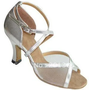 

Silver Leather Ballroom Shoes LATIN Dance SALSA Dance Shoes Tango Shoes