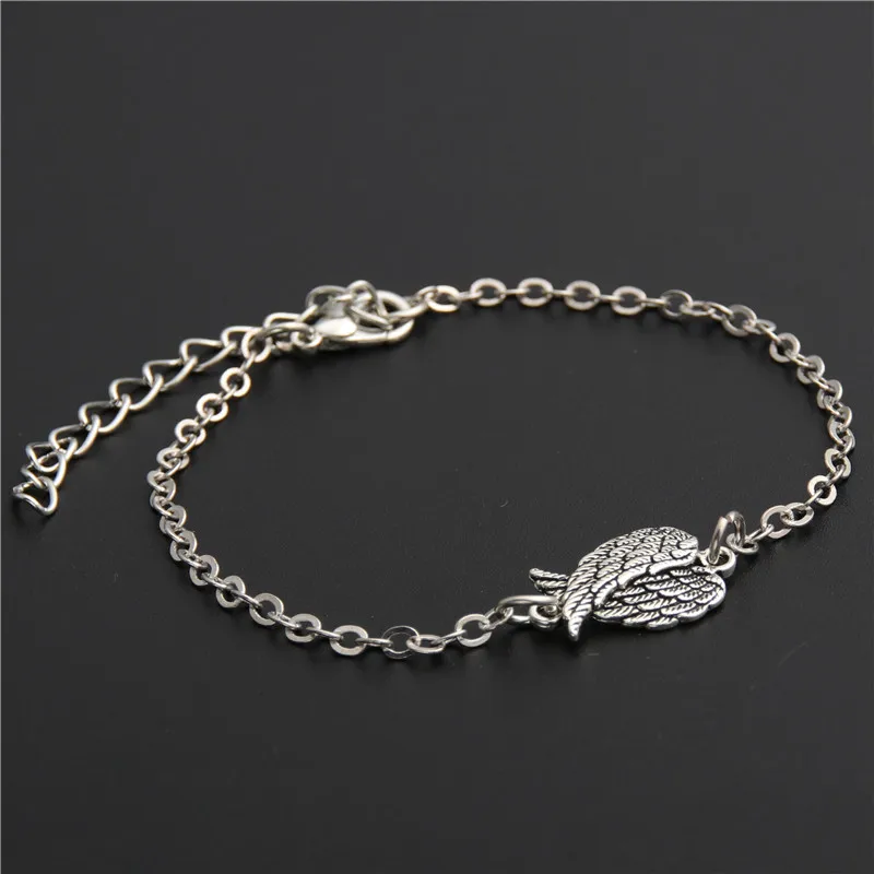 

1pc Silver Bracelet For Women And Men Cute Wings Chain Bracelets Nice Gifts E622